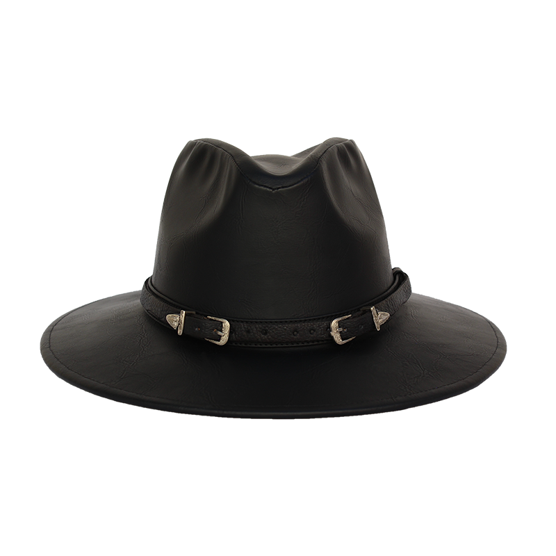 ADJUSTABLE BUCKLE BLACK HAT BAND BALAM HATS